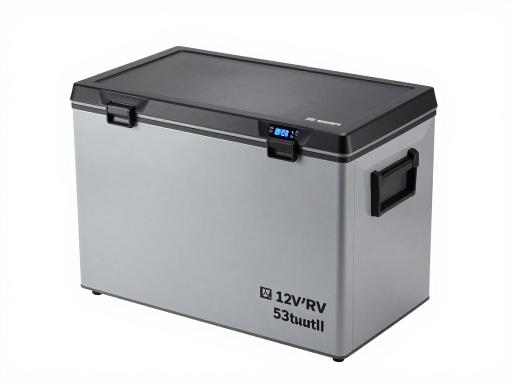 BougeRV 12V Portable Refrigerator 53 Quart chest freezer with digital temperature display