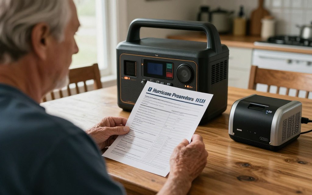 CPAP user reviewing power backup setup checklist