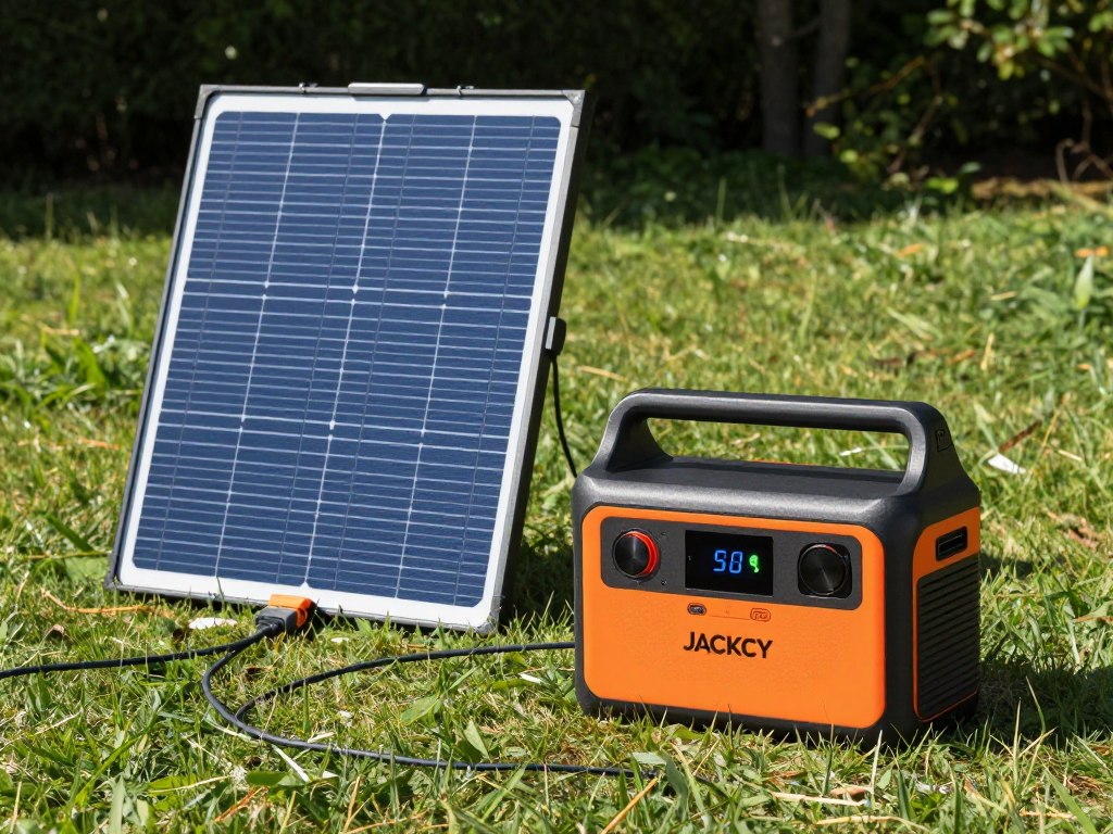 Jackery Explorer 1000 v2 portable power station with solar panel