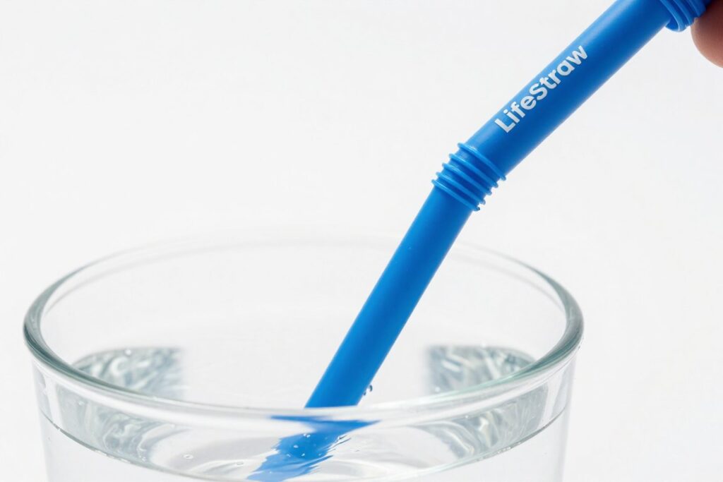 LifeStraw personal water filter straw emergency drinking
