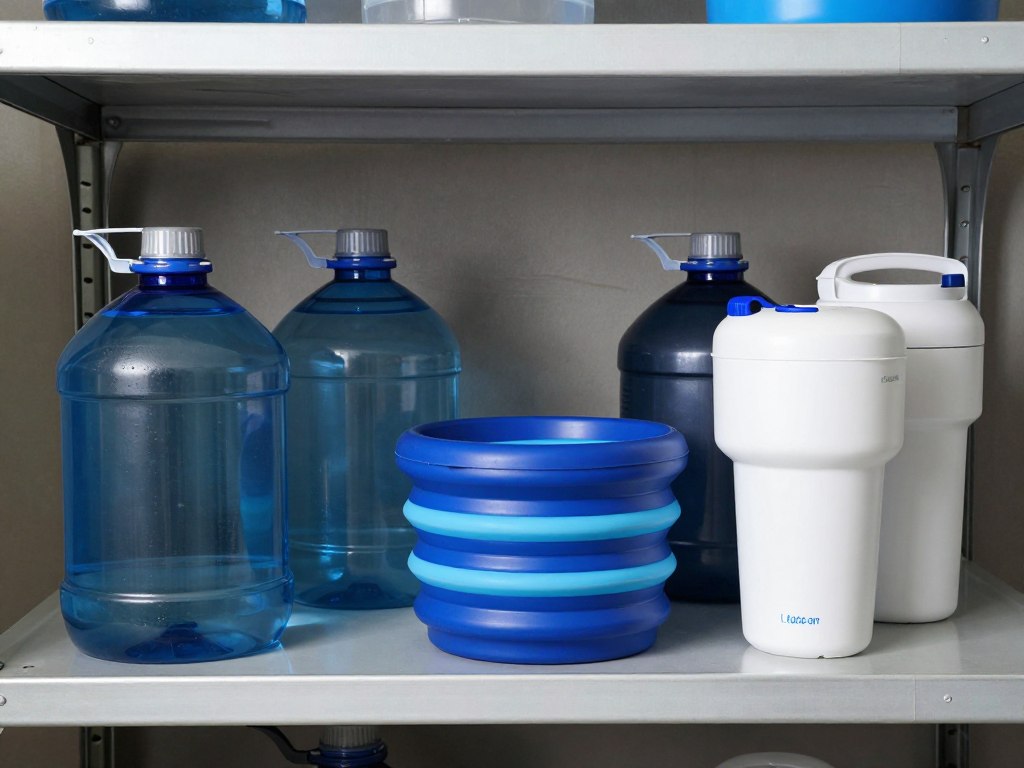 Water storage containers and filtration systems for hurricane preparedness