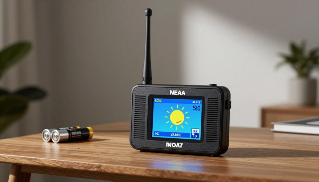 battery powered NOAA weather radio for apartment hurricane communication