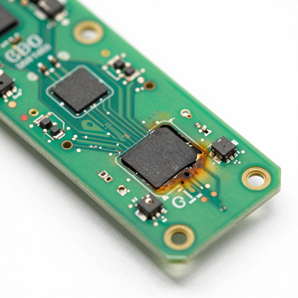 damaged CPAP circuit board from improper power
