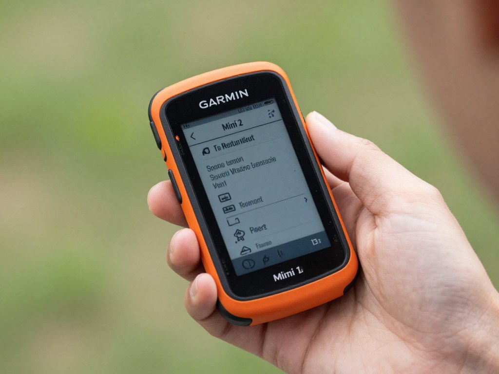 garmin inreach mini 2 satellite communicator held in hand showing compact size