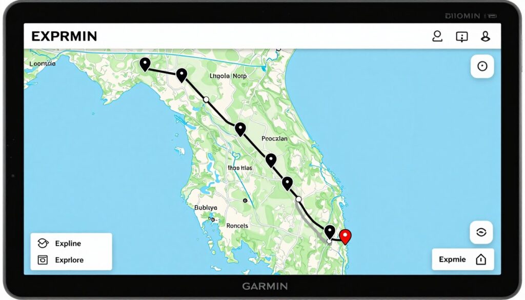garmin inreach tracking map showing location points during evacuation route
