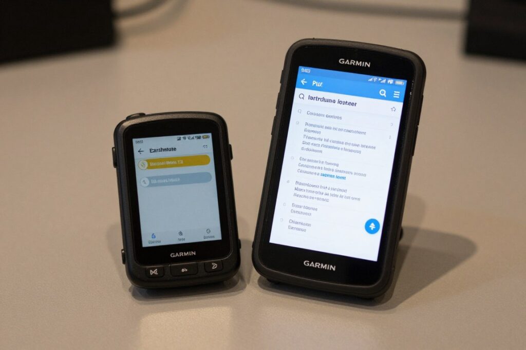 smartphone paired with inreach mini 2 showing earthmate app messaging interface